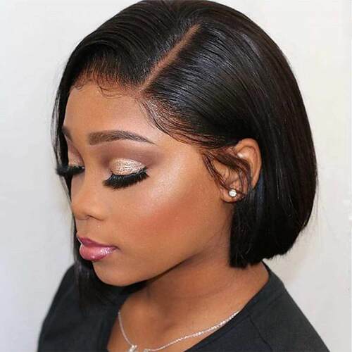 Straight Human Hair Wigs 4x4 Lace Closure Human Hair Wigs 18