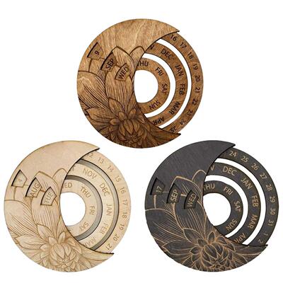 Everlasting Wooden Hanging Calendar Perpetual Reminder