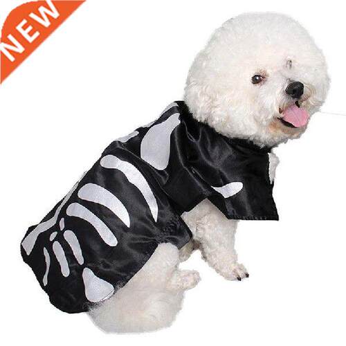 Cool Black Halloween Fashion Style Skeleton Printed For Dog