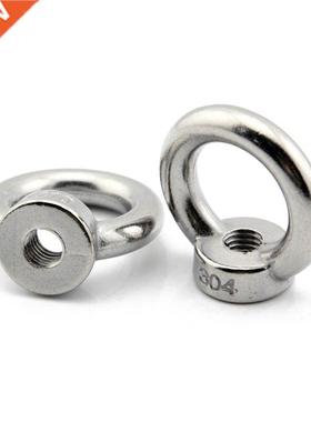Pack of 10pcs M5 Nuts Threaded Ring Shape Eyed Silver 304