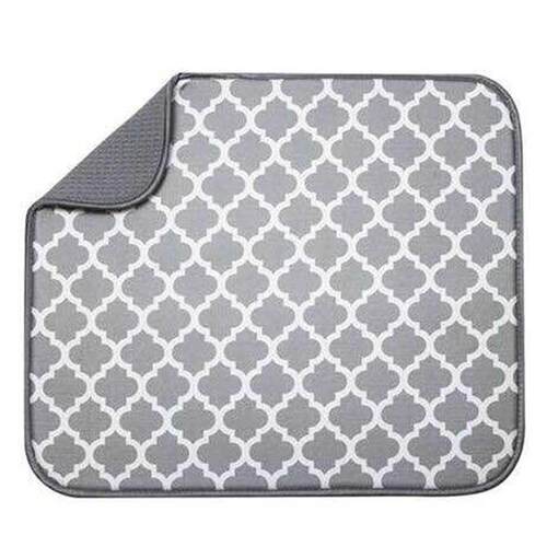 Dish Drying Mat For Kitchen Sink Drainer Microfiber Cushion