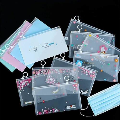 1Pcs Mask Storage Bag Portable PP Face Mask Holder Dustproof