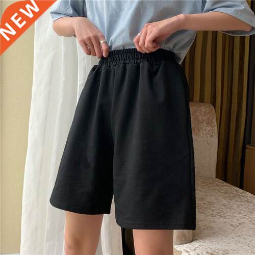 Harajuku Solid Color Simple Shorts Women Loose Sport Summer
