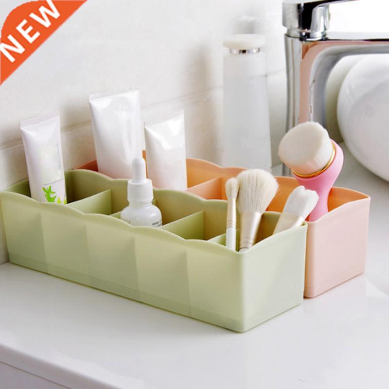New 5 Grids Plastic Storage Boxes Makeup Brush Holder