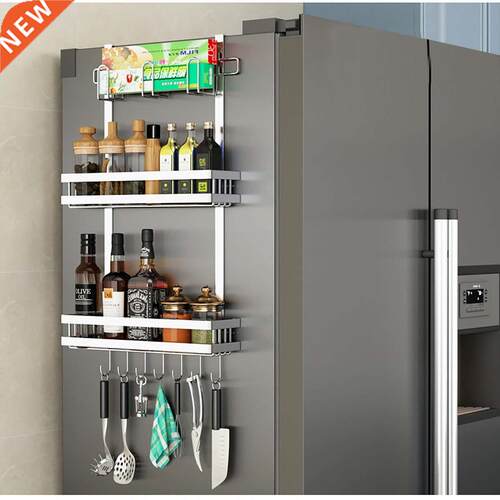 3 Tiers Refrigerator Storage Rack Shelf Cupboard Seasoning