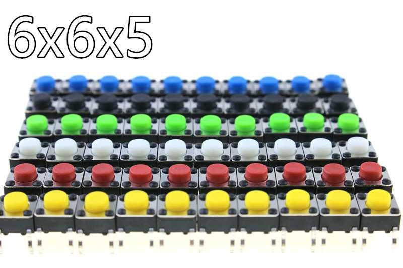 50pcs/LOT 6*6*5 tact switch, 4 foot inching button, 6x6x5 mi