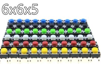 50pcs/LOT 6*6*5 tact switch, 4 foot inching button, 6x6x5 mi
