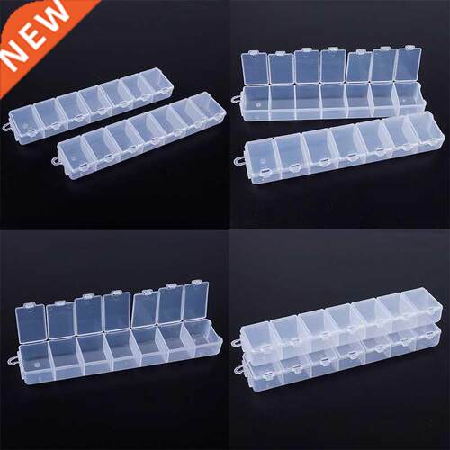 7 Grids Compartments Plastic Transparent Organizer Jewel Bea