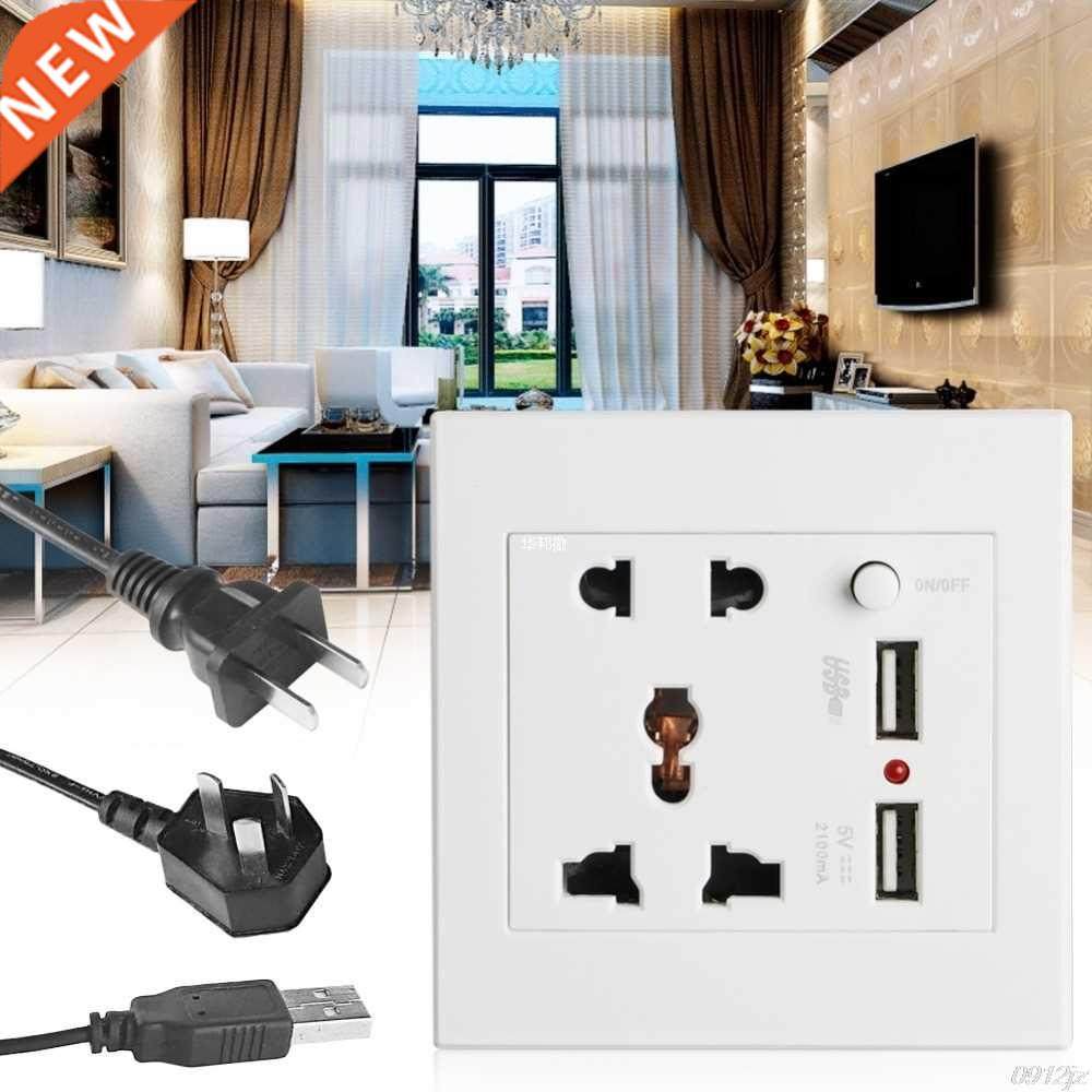 2.1A Dual USB Socket Charger AC/DC Power Adapter Plug Outlet