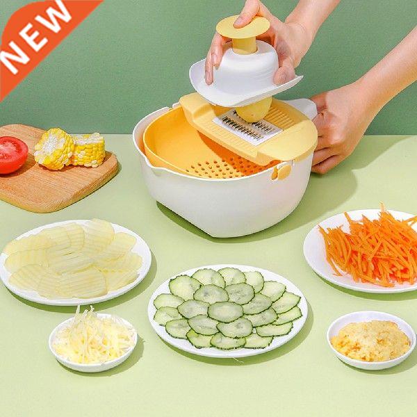 Multifunctional Vegetable Cutter with Drain Basket Manual