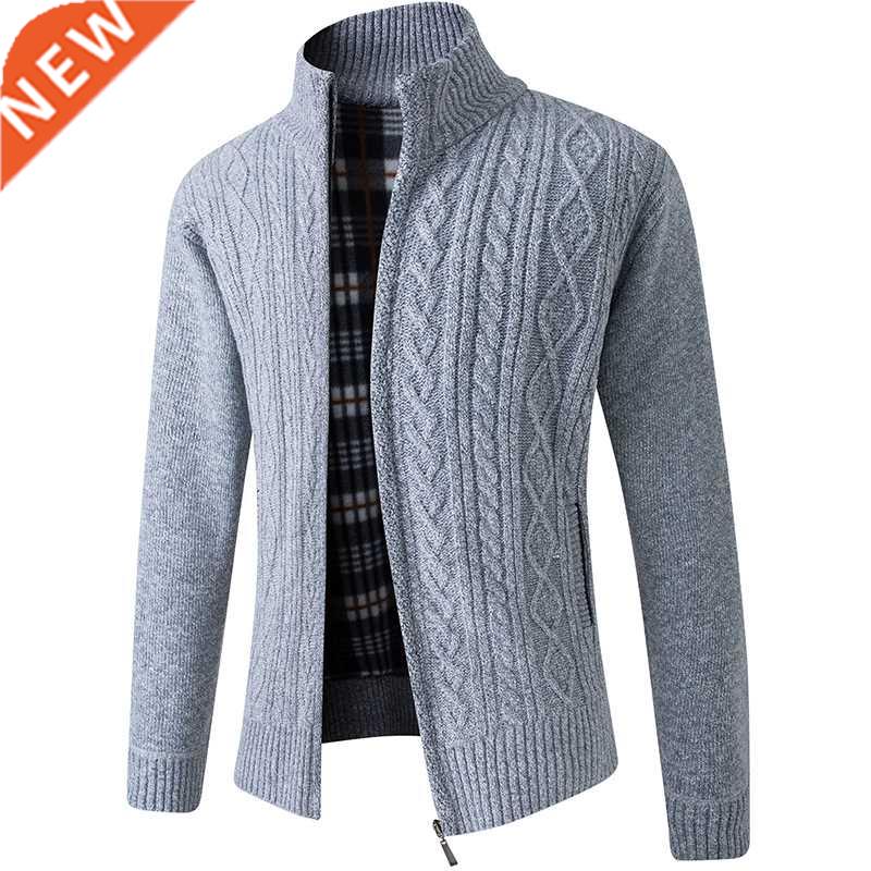 2022 New Men's Sweaters Autumn Winter Warm Zipper Cardigan S