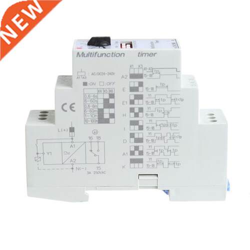 1Pc AC/DC 24-240V DHC19-M Multifunction Timer Time Relay