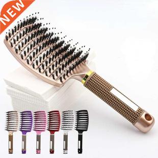 Hair Brush Scalp Massage Comb Hairbrush Bristle&Nylon Wo