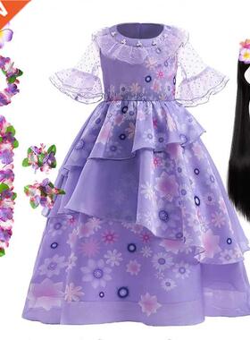 Encanto Isabela Madrigal Girls Cosplay Princess Baby Kids Fl