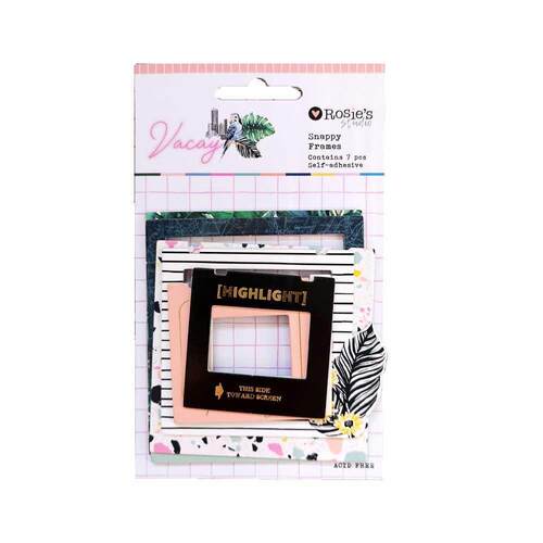 CRZCrafter Snappy Chipboard Frames Self Adhesive Stickers E