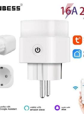 EU Smart Plug Wireless Remote Control Timer Socket 16A 220V