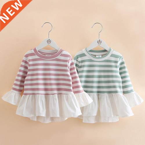 2021 Spring Fashion 2-10 Years Kids Child Tees Tops O-Neck L
