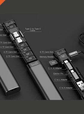 BUDI Multi-function Smart Adapter Card Storage Data Cable US