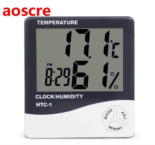 Hygrometer Clock Temperature-Humidity-Meter Weather-Station