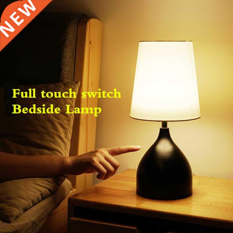 Modern Touch Switch LED Table Lamp 3 Modes Dimmable For Bedr