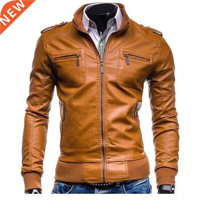 ZOGAA Men Leather Jacket Genune Leather Clothng Motorcycle