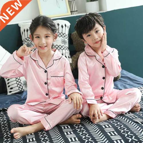 Christmas Pajamas Baby Autumn Winter Long Sleeve Silk Sleepw
