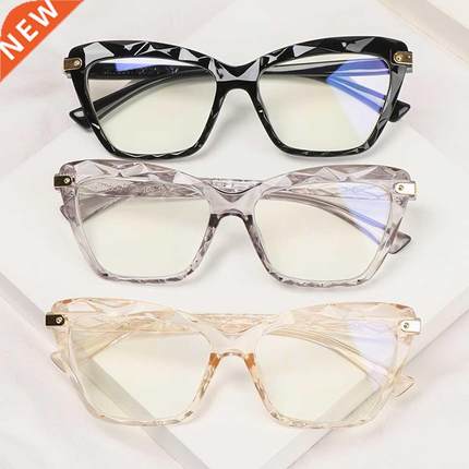 New Hot Oversized Frame Anti Blue Light Cat Eye Eyeglasses S