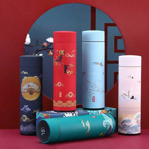 Chinese Style Thermo Bottle Cup Smart Temperature Display Po
