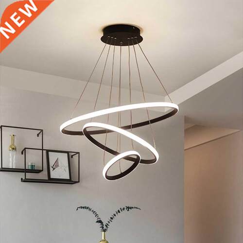 Modern Pendant lamp Led 3/4/5 Rings Circle Ceiling Hanging C