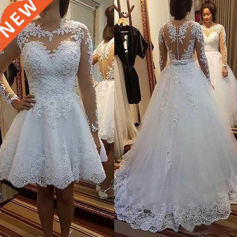 Vestido De Noiva 2022 Short Dress or 2 em 1 Wedding Dress Lo