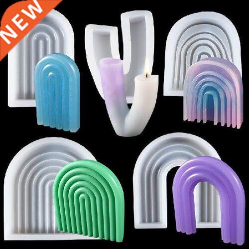 Rainbow Fondant Cake Silicone Chocolate Biscuits Mould Soap