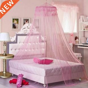 Romantic Pink Round Mosquito Lace Net For Baby Hung Dome Bed