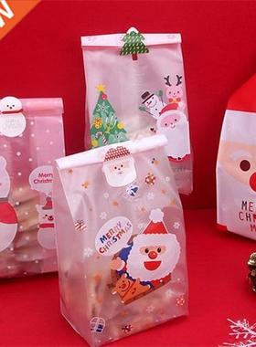 50pcs Merry Christmas Baking Packaging Bags Cartoon