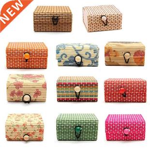 Jewelry Box Ring Necklace Earrings Bamboo Wooden Case Jewelr