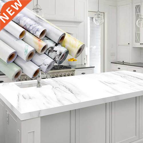Kitchen Wall Stickers Waterproof Heatproof Marble Self Adhes
