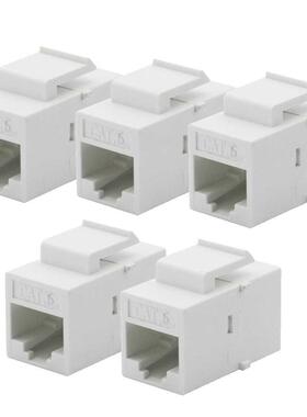5Pcs Socket Adapter Port Per Set CAT6 RJ45 Jack Female Coupl