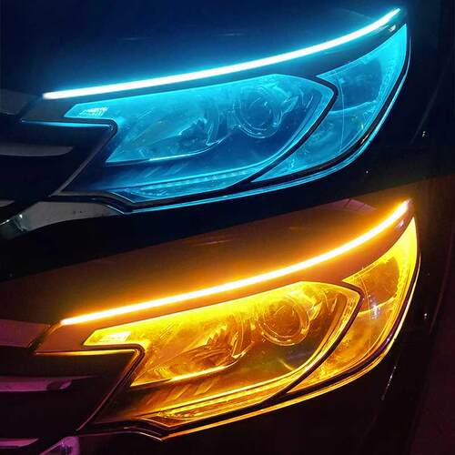 2pcs LED DRL Car Daytime Running Light Flexible Waterproof S