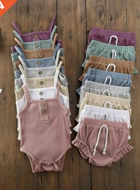 Citgeett 2PCS Summer Solid Newborn Kid Baby Girls Strap Clot