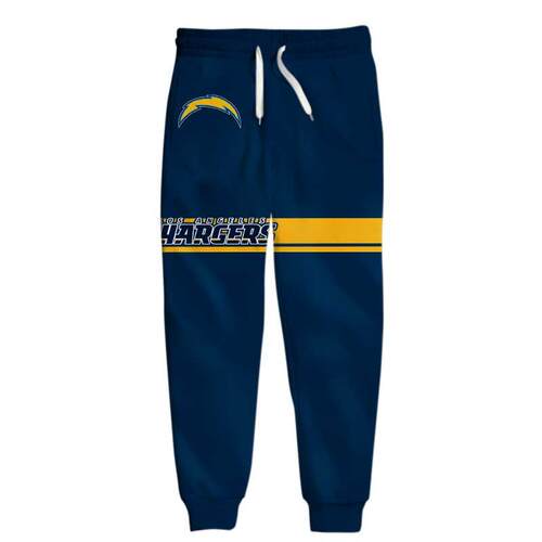 Yellow Chargers Casual Pants Fashion Striped Los Angeles Set