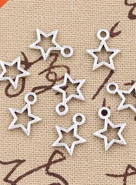 50pcs Chrms Str Pentgrm 13x10mm Hnde Pendnt Mking