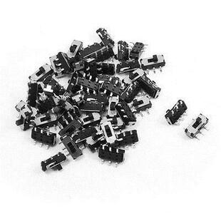 50pcs Latching Rectangular Slide Tact Switch SMT SMD DPST 9x