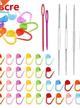107 PCS Double End Crochet Hook and Locking Stitch Marker f