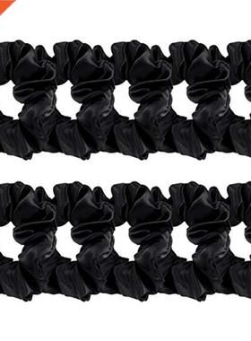 10 Pcs Satin Scrunchies Large Cute Bobbles tail Holder Vinta