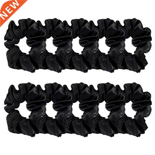 10 Pcs Satin Scrunchies Large Cute Bobbles tail Holder Vinta