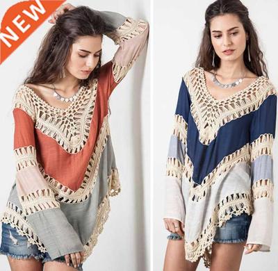 Women Blouse Plus Size Autumn Beach Kimono Lady Shirt Tops