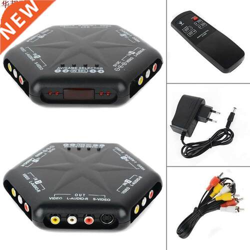 4 in 1 out AV Switch S-Video Video Audio Ge RCA ox Select
