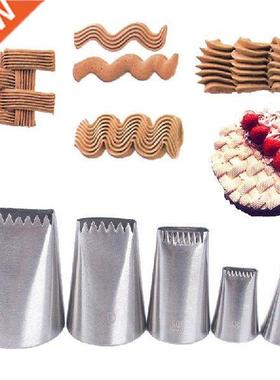 5Pcs/set Stainless Steel Cake Icing Piping Nozzle Basket