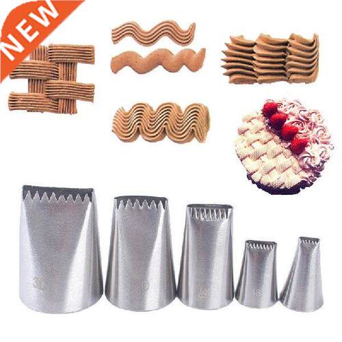 5Pcs/set Stainless Steel Cake Icing Piping Nozzle Basket