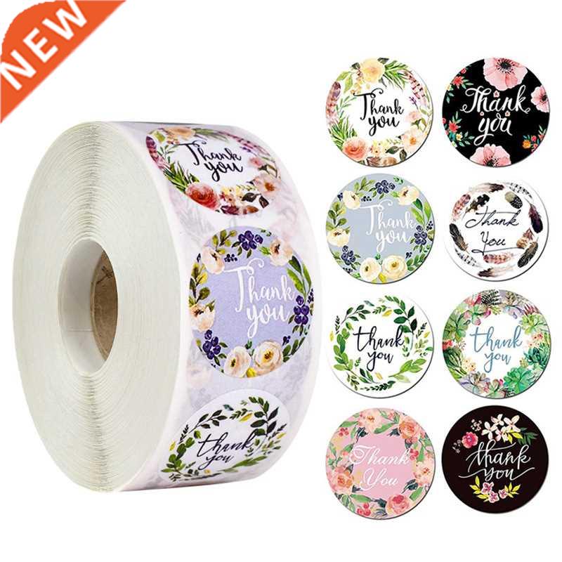 100-500pcs Thank You Round Sticker Scrapbook Envelope Seal S