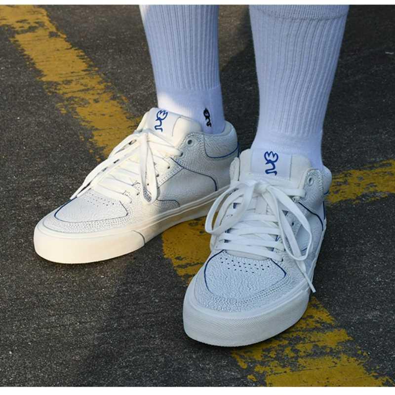 Joiints Mid-top Leather Shoes Men for Skateboarding DIY Casu